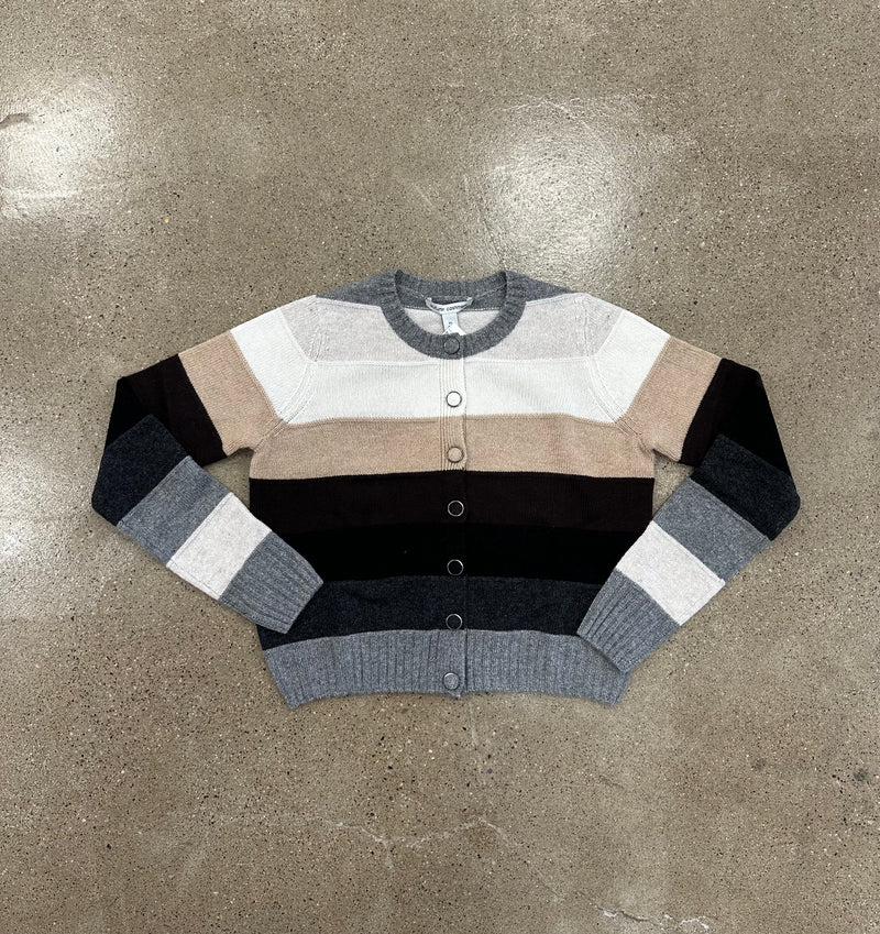 Autumn Cashmere Rainbow Stripe Cardigan
