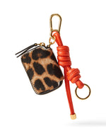 Veronica Beard Leopard Zip Pouch Bag Charm