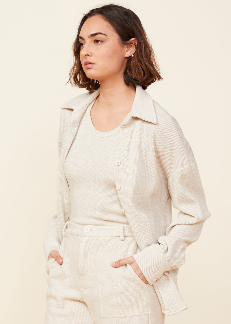 Monrow Brushed Thermal Pocket Shirt