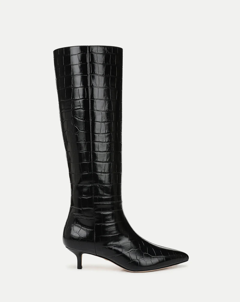 Veronica Beard - Lisa Croc Embossed Tall Boot