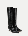 Veronica Beard - Lisa Croc Embossed Tall Boot