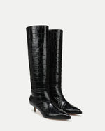 Veronica Beard - Lisa Croc Embossed Tall Boot