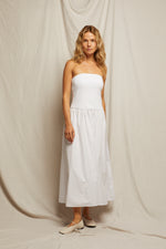 PerfectWhiteTee Kai Woven Strapless Dress