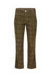 AMO Lillian Printed Plaid Cord Jeans