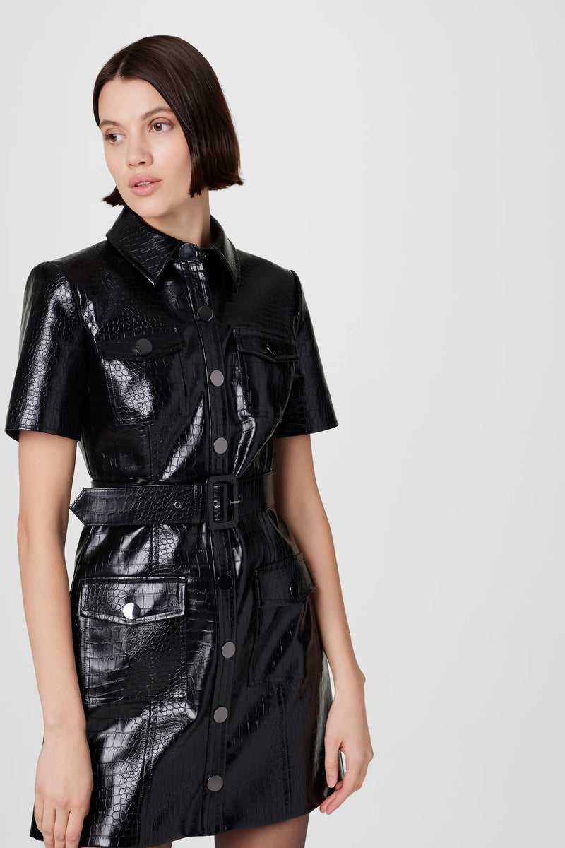 Toccin Lydia Short Sleeve Snap Front Dress