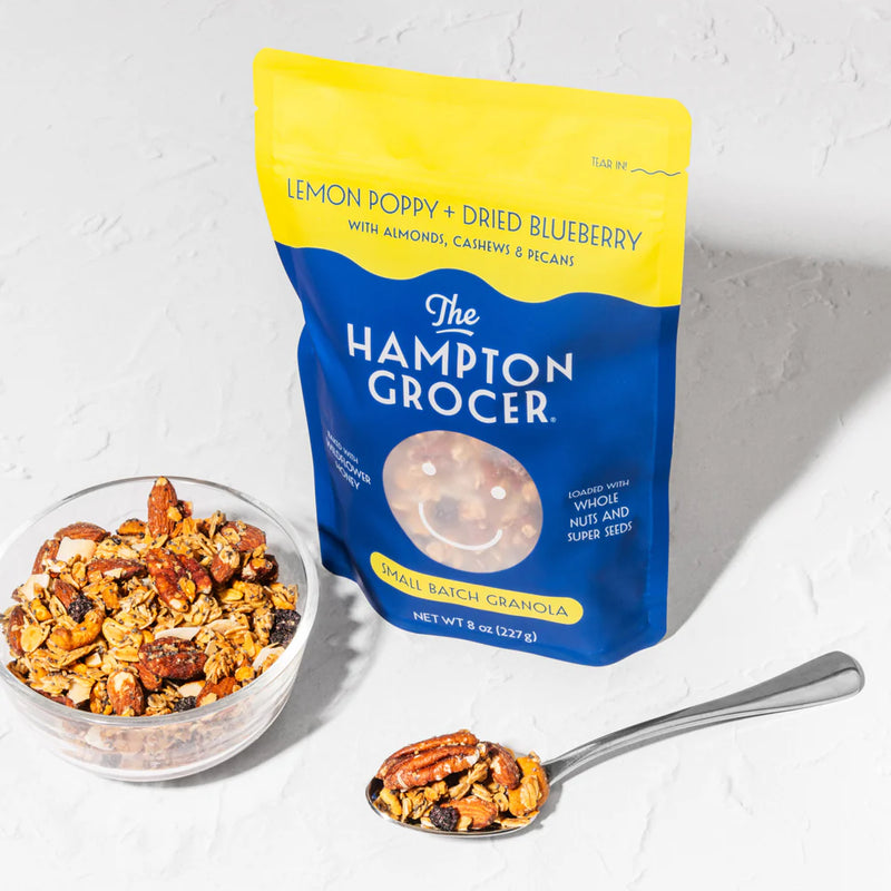 The Hampton Grocer Lemon Poppy + Dried Blueberry Granola