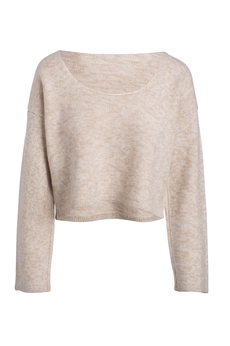 Naadam Super Luxe Cashmere Marled Reversible Open Neck