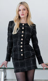 Generation Love Ophelia Windowpane Tweed Jacket