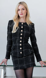 Generation Love Ophelia Windowpane Tweed Jacket