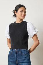Lilla P Mixed Media Pullover Sweater