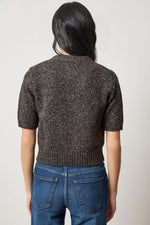 Lilla P Short Sleeve Marled Pullover Swearer