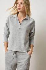 Lilla P Shirttail Polo Sweatshirt