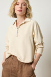 Lilla P Shirttail Polo Sweatshirt