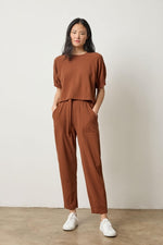 Lilla P Pleated Sleeve Top