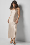 Lilla P Satin Bias Maxi Dress