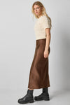 Lilla P Satin Slit Front Skirt