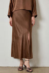 Lilla P Satin Slit Front Skirt