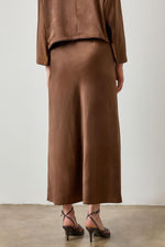 Lilla P Satin Slit Front Skirt