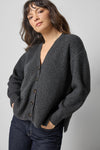 Lilla P Relaxed Side Vent Cardigan