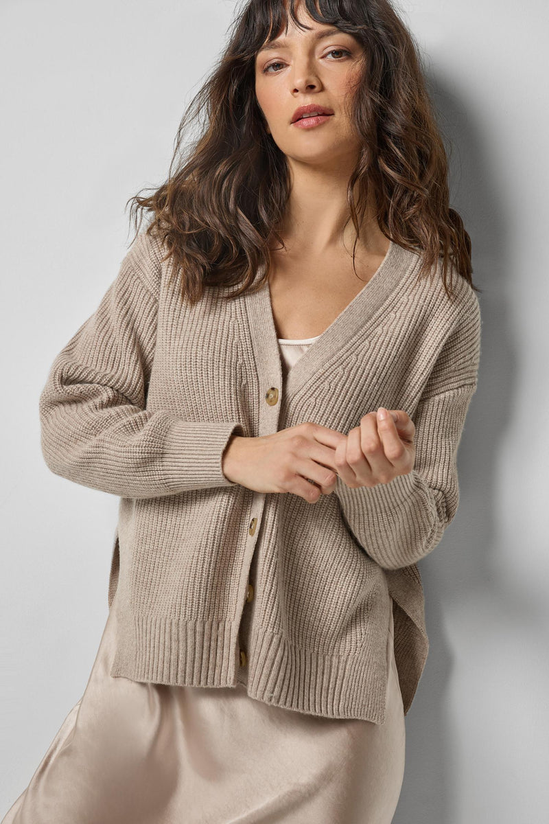Lilla P Relaxed Side Vent Cardigan