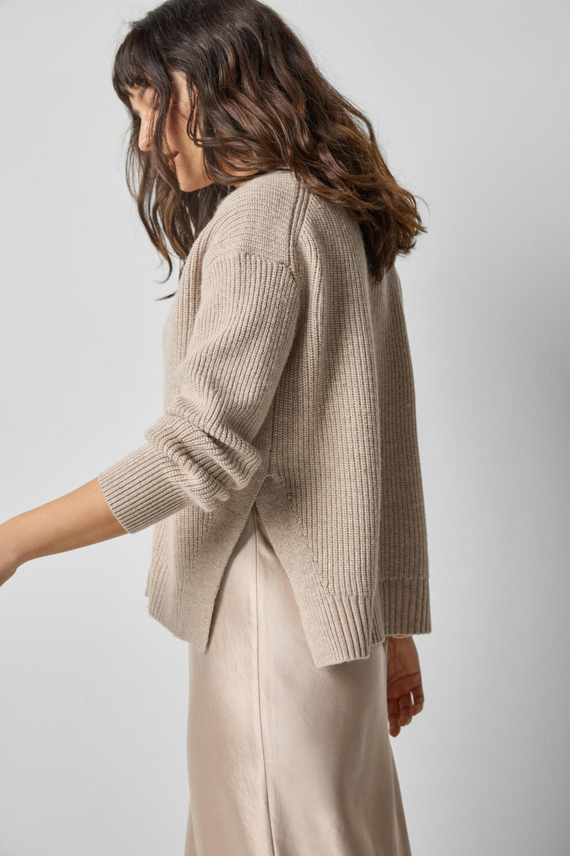 Lilla P Relaxed Side Vent Cardigan