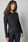 Lilla P Long Sleeve Bias Cut Crewneck