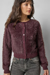 Lilla P Brushed Crewneck Cardigan