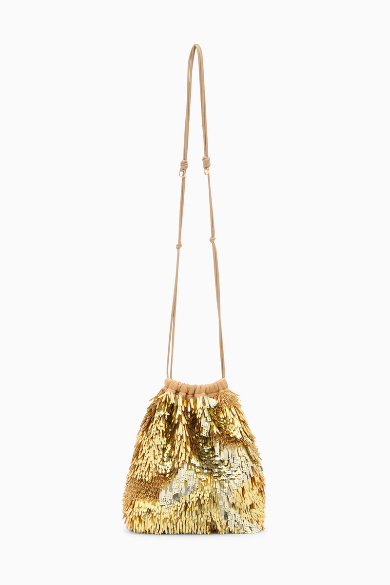 Ulla Johnson Celeste Paillette Drawstring Bag