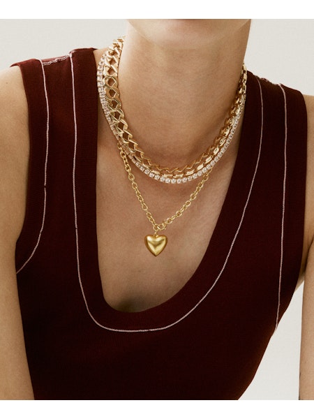 ROXANNE ASSOULIN The Mini Puffy Heart Necklace