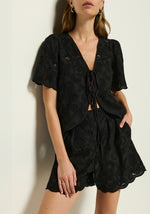 Nation Rosalyn Tie Front Top