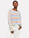 Brodie Rainbow Chevron Slash Neck