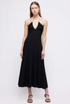SIMKHAI Sadira Crystal Halter Midi Dress