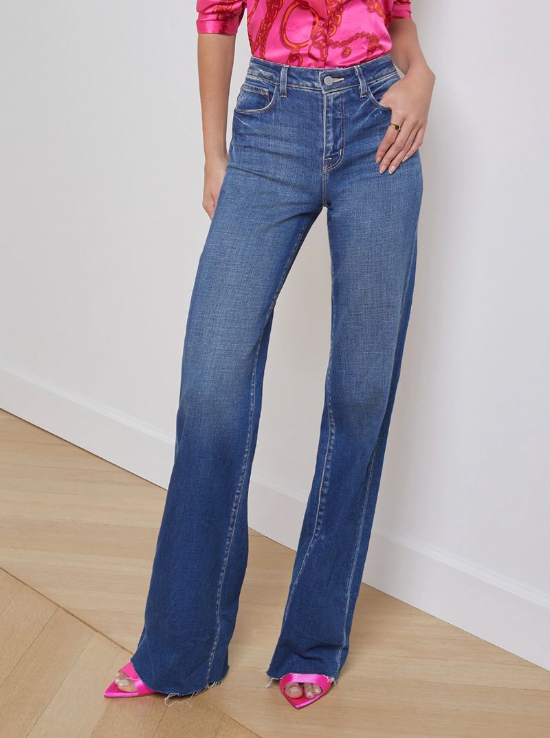 L'AGENCE Scottie H/R Wide Leg Jean