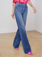 L'AGENCE Scottie H/R Wide Leg Jean