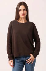 MinnieRose Cotton Cashmere Boxy Crew Neck Sweater