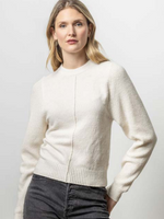 Lilla P Rib Sleeve Crewneck Sweater