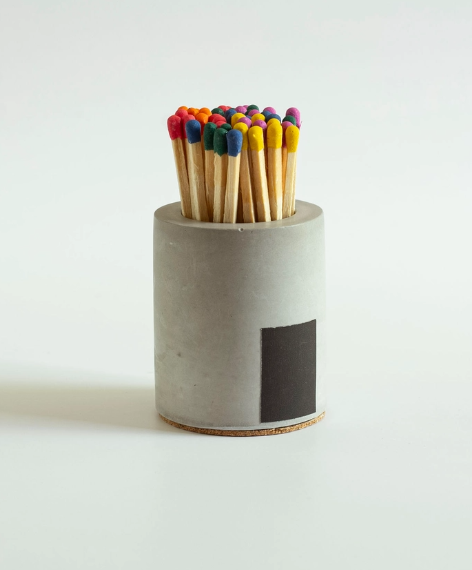 The Cylinder in Grey w/ Rainbow Matches