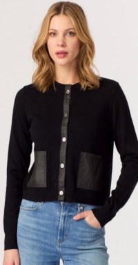 J. Society Two Pocket Cardigan w/ Nylon Trim