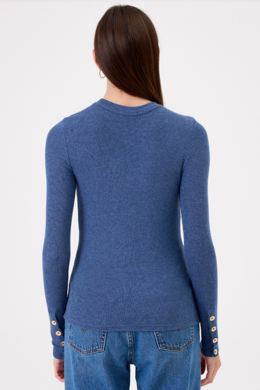 Goldie Button Sleeve Crew