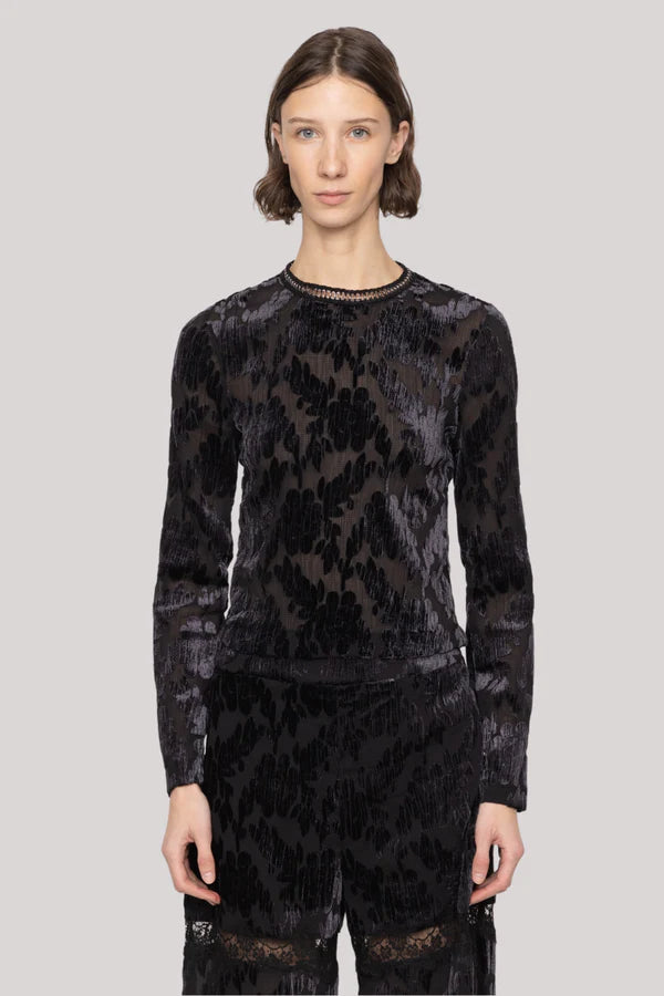 SEA Regine Burnout Long Sleeve Turtleneck