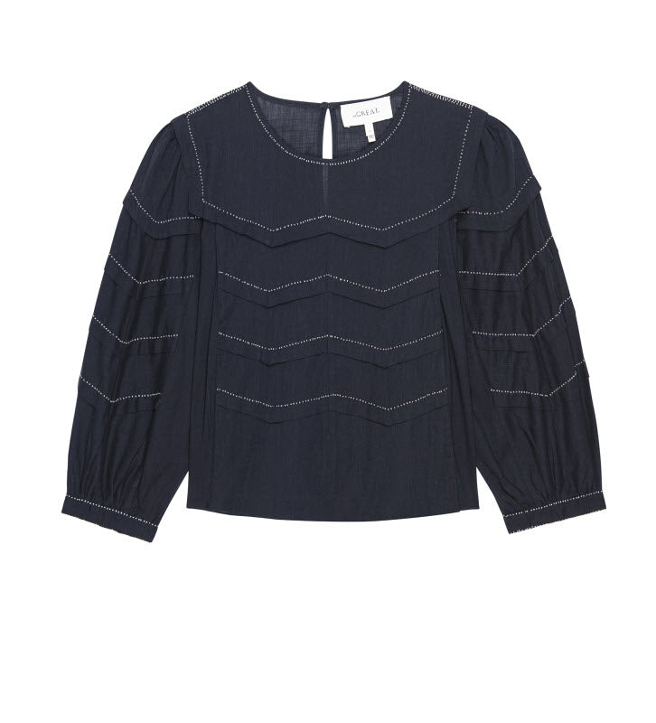 The Great The Beaded Chevron Top