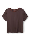 PerfectWhiteTee Delphine Satin Crew Neck Tee