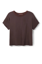 PerfectWhiteTee Delphine Satin Crew Neck Tee
