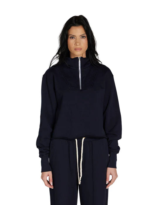 Les Tien Haley Crop Half Zip Pullover