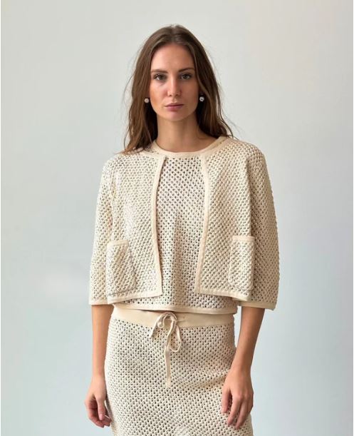 Jocelyn Knit Cardigan With Sequins