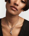 PDPAOLA Stacker Clasp Silver Chain Necklace