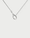 PDPAOLA Stacker Clasp Silver Chain Necklace