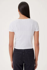 Goldie Pointelle S/S Vneck Cardigan