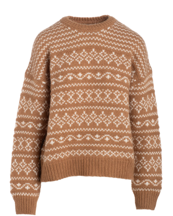 Naadam Luxe Lofty Alpaca Fair Isle Crewneck