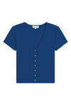 Goldie Pointelle S/S Vneck Cardigan